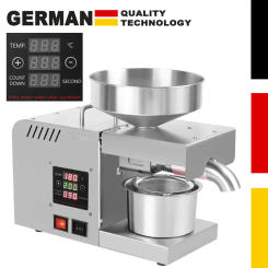 Fully Automatic Oil Press Machine, Stainess Steel Oil Extractor for Flax Peanut Sesame Canola Avocado Coconut Sunflower seeds