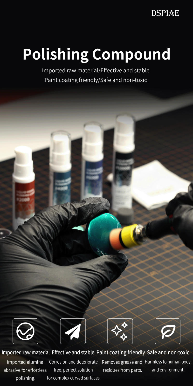 Description Picture 2 of itemDSPIAE LM-10 #2000~#10000 Polishing Compound Sponge Polishing Pad ES-P Portable Electric Sharpening Pen Model Making DIY Tools