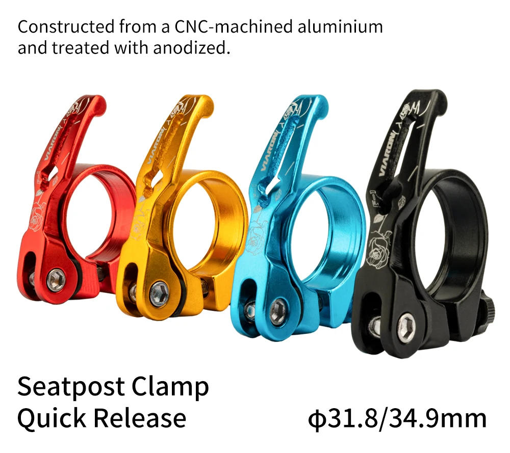 Description Picture 2 of itemVIARON MTB Bike Seatpost Clamp Quick Release 31.8mm/34.9mm Bicycle Seatpost Mount Clamp for Cyciling Parts