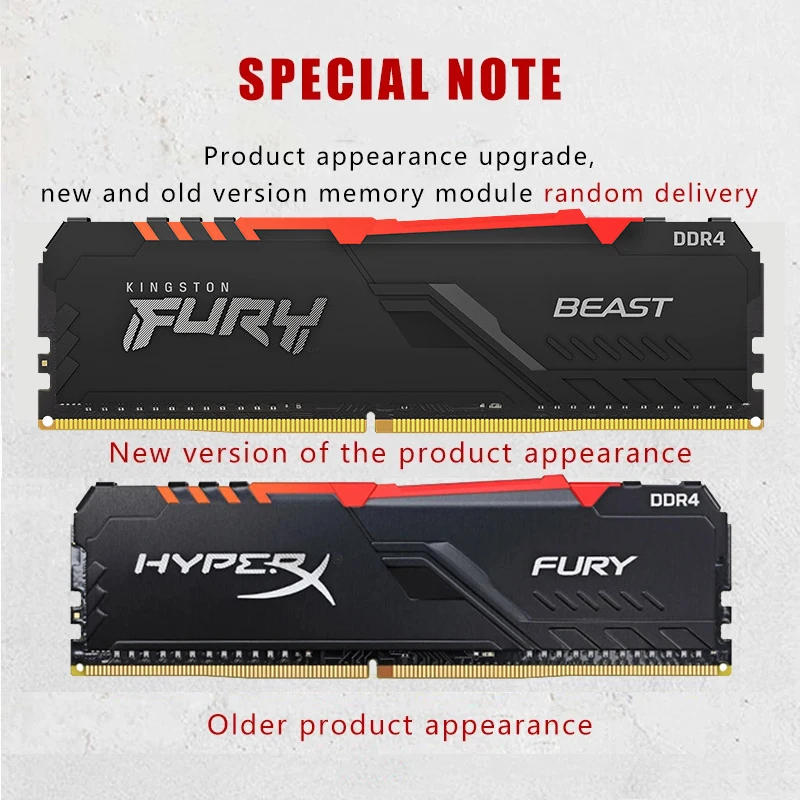 Description Picture 2 of itemHyperX FURY RGB DDR4 Memory 2666MHz 3200MHz 3600MHz DDR4 DIMM XMP 8GB 16GB Memoria Ram Kingston Memory Rams for Desktop