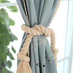 Woven Macrame Curtain Tieback Holder Hooks Tie Backs Living Room Bohem Decoration Accessories Holdback Curtain Straps
