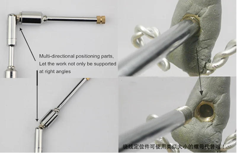 Description Picture 6 of itemSculpture Multifunctional Combination Bracket Carved Clay Workbench Pottery Clay Sculpture Model Hand-run Display Stand