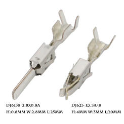 50 PCS 2.8/3.5mm Brass Tinned Electrical Car Wire Harness Connector Wiring Terminal Plug DJ623-E3.5AB/DJ615B-2.8*0.8A 2-964300-1