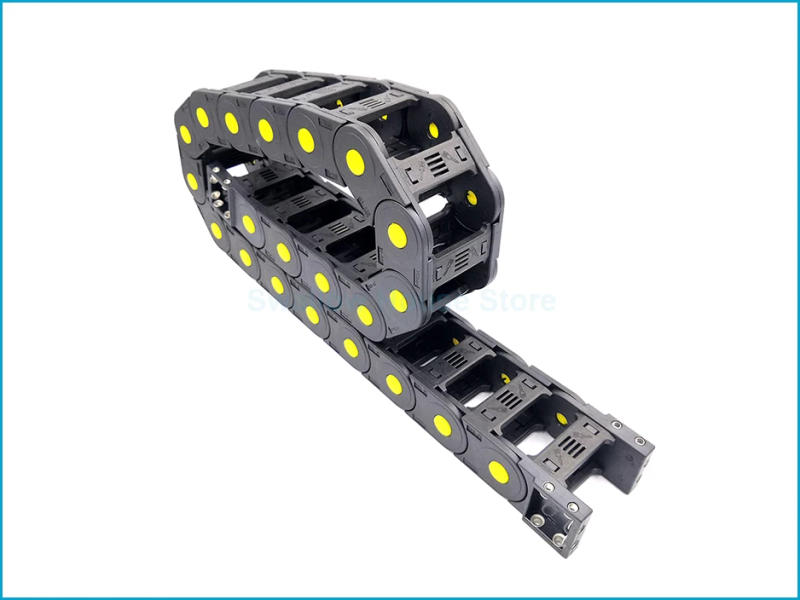Description Picture 5 of item1.5 Meter 55x125mm Transmission Drag Chain Wire Carrier Cable Bridge Open On Both Sides Towline With End Connectors