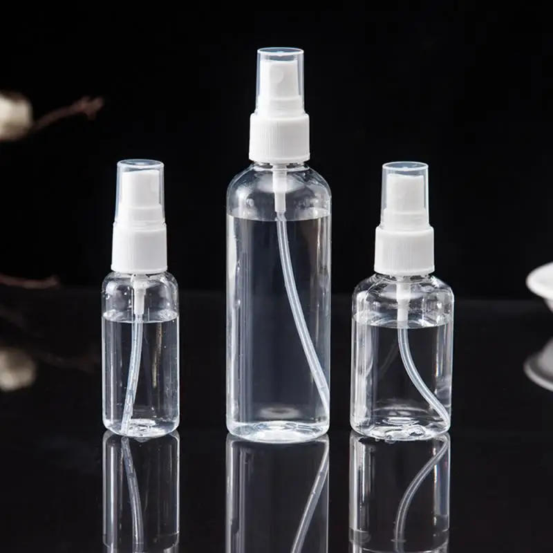 Description Picture 6 of item200/100/50/30ml Transparent Empty Plastic Spray Bottle Portable Refillable Cosmetics Atomizer Plant Watering Sprayer Bottles