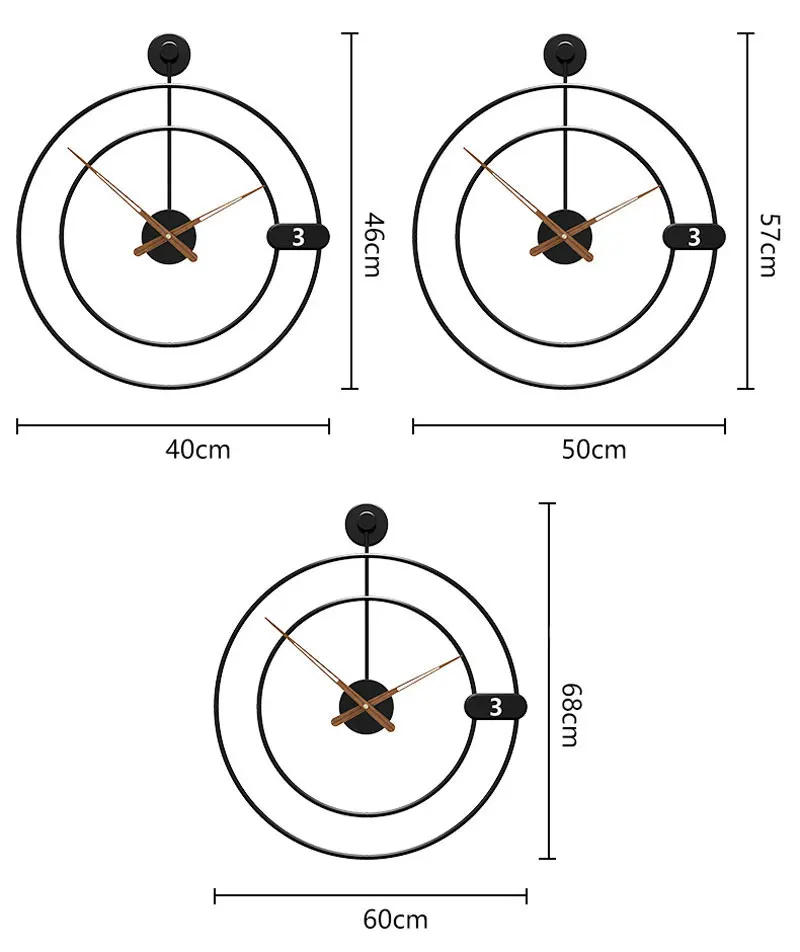 Description Picture 4 of itemWall Clocks Home Decoration Large Vintage European Creative Iron Art Living Room Dining Room Restaurant Hall Hotel Hanging Watch