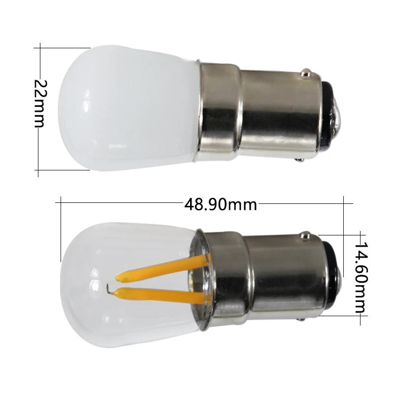 Description Picture 2 of itemB15D B15 Led Filament Light T22 Candle Spotlight Bulb 12V 110V 220V BA15D COB Fridge Freezer Refrigerator Chandeliers Lamp 12 V