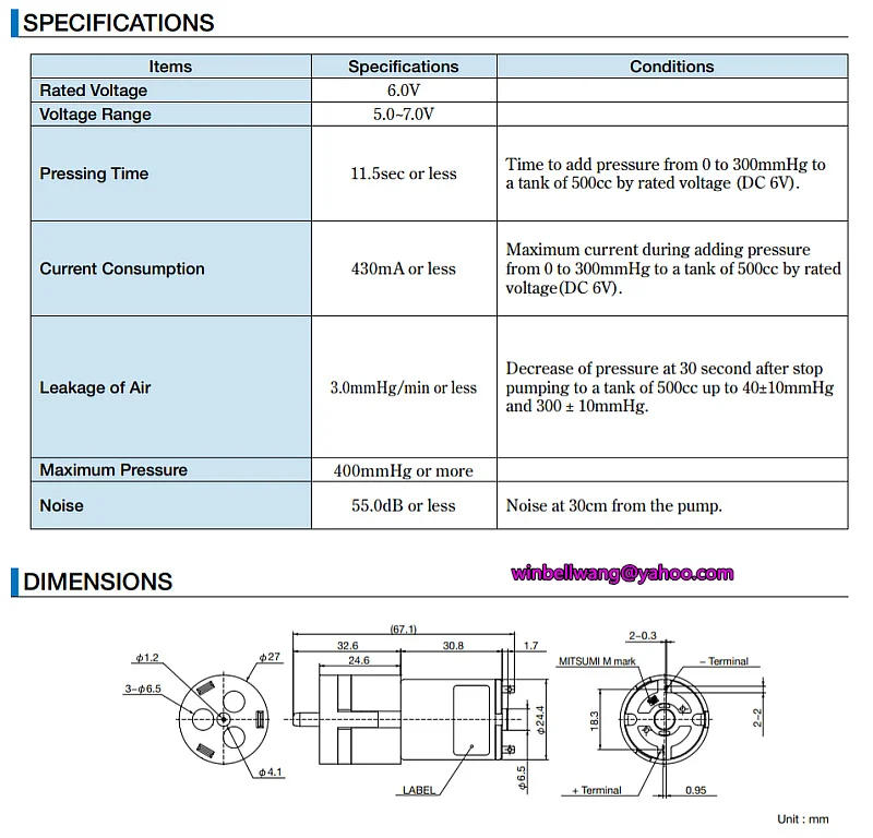 Description Picture 2 of itemJapan 27mm 370 blood pressure monitor air pump 6V xoygen supply pump R-14 micro pressure pump,label with scratches ~