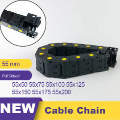 55*50 75 100 125 150 175 200 Transmission Cable Chain Drag Chain Nylon Plastic Towline Leaf Chain 55 Wire Carrier