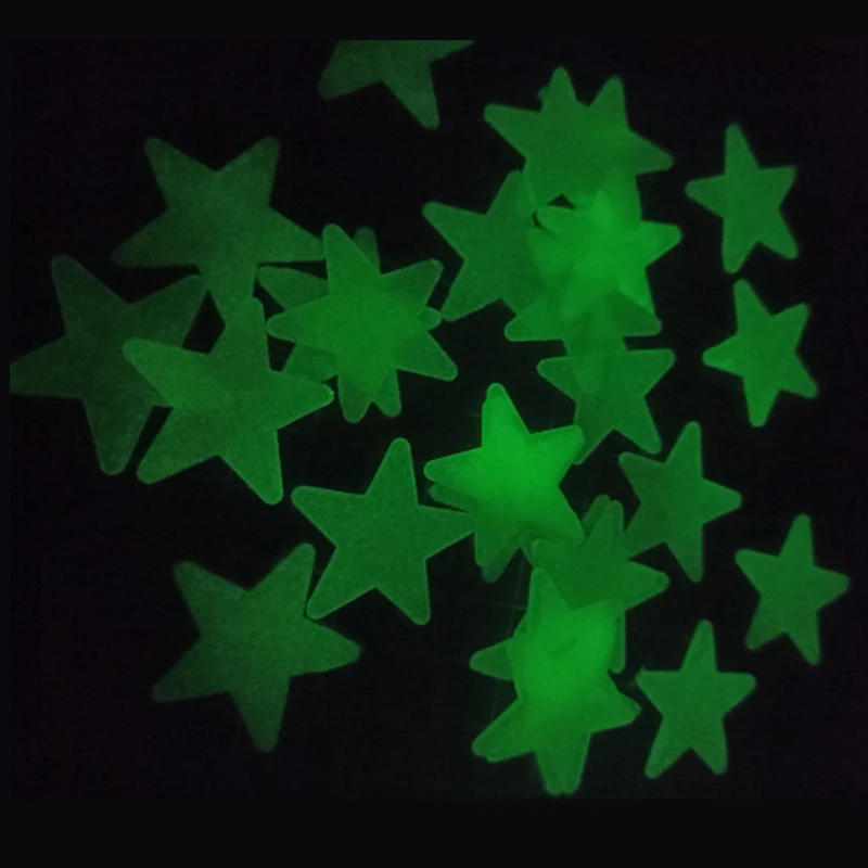 Description Picture 6 of itemPVC Stars Glow Stickers Luminous In Dark Night Fluorescent Wall Art Decals For Kids Room Ceiling Home Festival Party Decoration