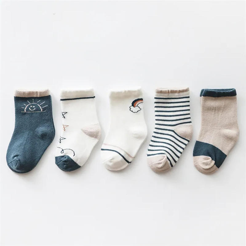 Description Picture 6 of itemLawadka 5Pairs/lot Infant Baby Socks Autumn Spring Socks for Girls Cotton Newborn Baby Boy Socks Toddler Boys Socks 0-3Years Old