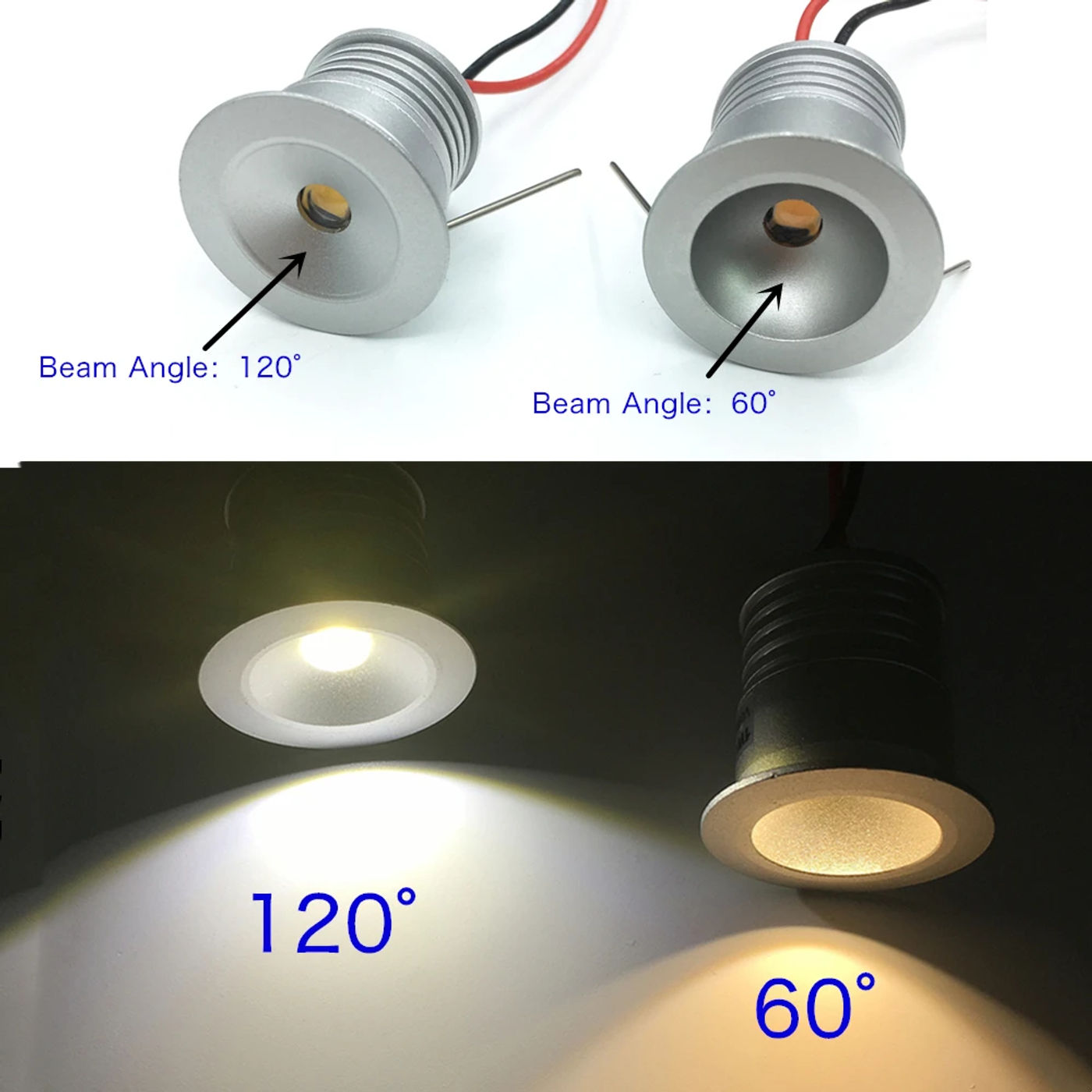 Description Picture 5 of item1W 12V Mini Focos Led Spotlight 25mm Recessed Ceiling Downlight IP65 Spot Light Indoor Corridor Stair Gazebo Kitchen Lighting
