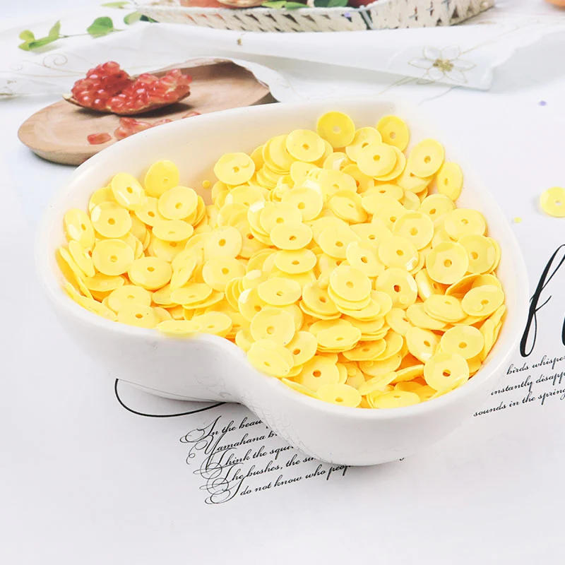 Description Picture 6 of item6mm concave solid color pvc sequins hand-sewn clothing accessories DIY handmade beads jewelry accessories