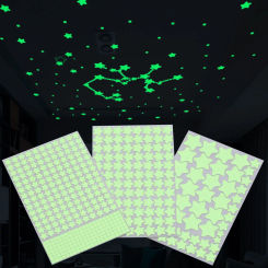 1Set 3D Bubble Stars Moon Dots Self-adhesive Luminous Wall Sticker Kids Bedroom DIY Decal Glow In Dark Fluorescent Decoration