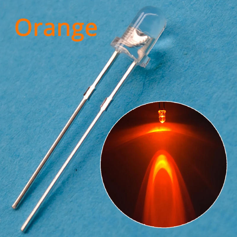 Description Picture 6 of item100Pcs Orange F3 3mm Round Lamp Bead Super Bright Light Bulbs Water Clear Led Emitting Diode DIY Decoration Electronic Component