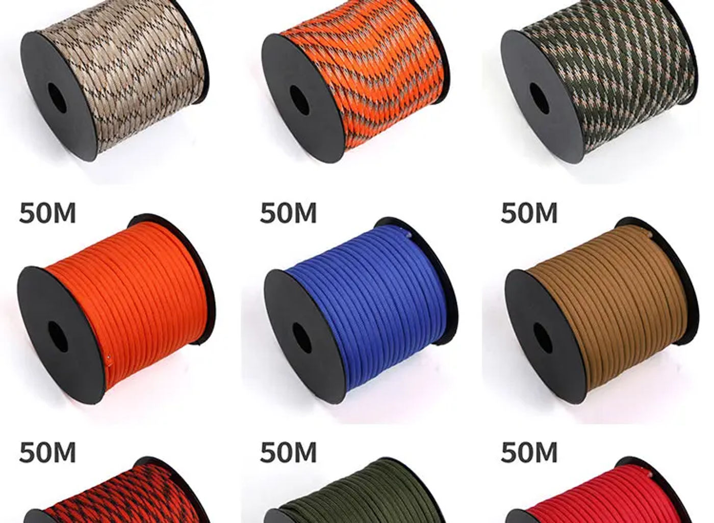 Description Picture 4 of item7 Strand 4mm Paracord 550 Military Tactical Parachute Cord Camping Survival Accessories Tent Lanyard DIY Bracelet Weaving Rope