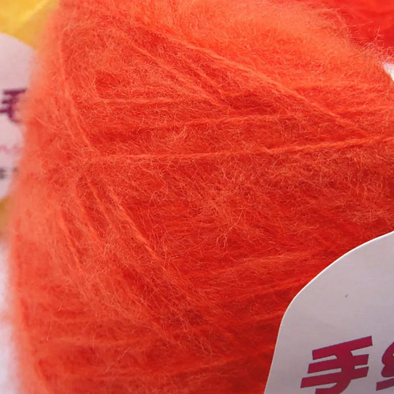Description Picture 4 of itemRetail 100g/ball Worsted Soft Thin Mohair Yarn Plush Wool Cashmere Yarn Hand Knitting Crochet Thread DIY Shawl Scarf Yarn JN001