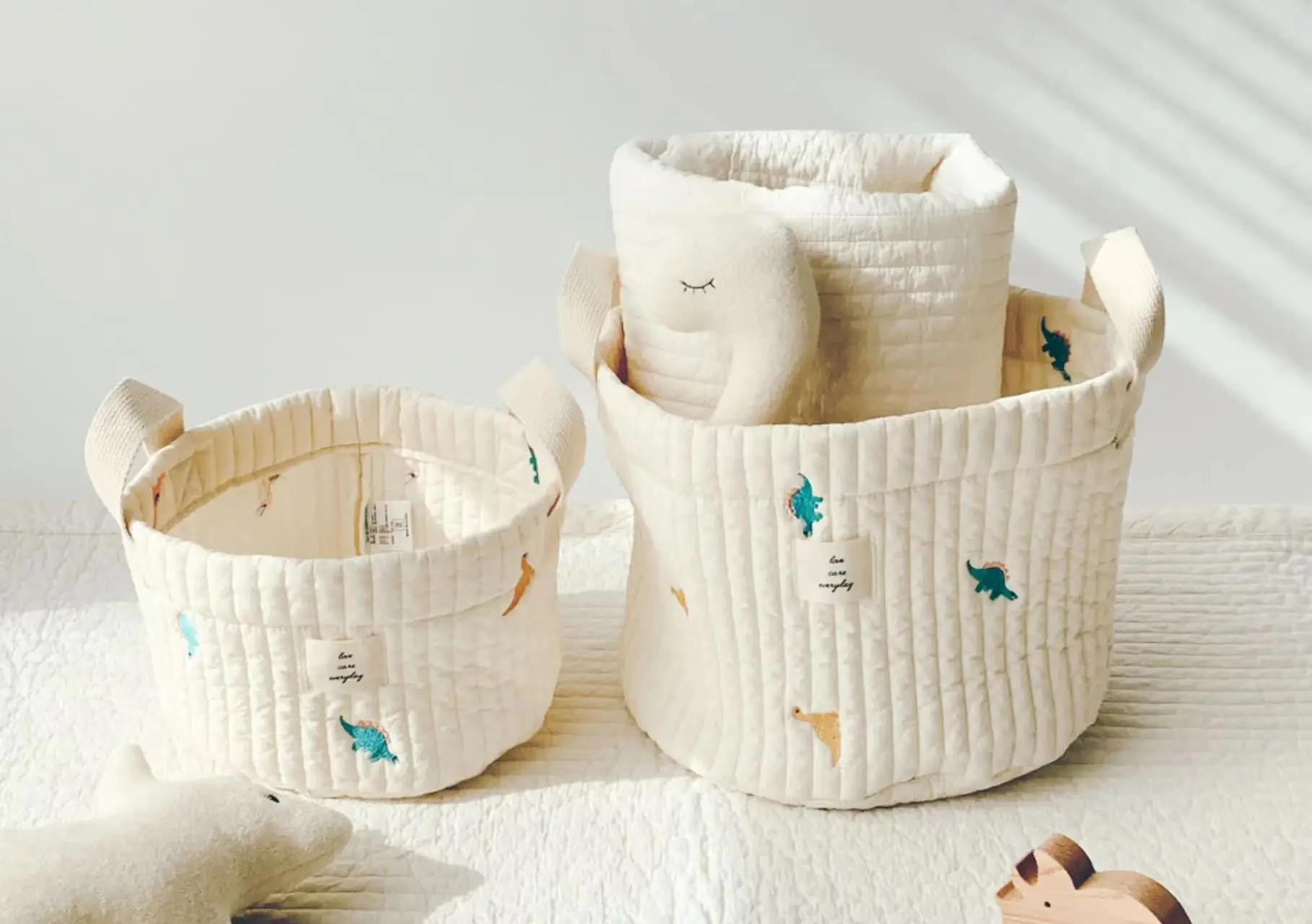 Description Picture 4 of itemINS Baby Bags Cute Bear Embroidery Diaper Bag Caddy Nappy Cart Storage Mummy Maternity Bag for Newborn Diapers Toys Organizers