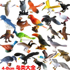 PVC plastic figurines for home decoration, flying bird, goose, Eagle, parrot, Peacock, owl, model toys