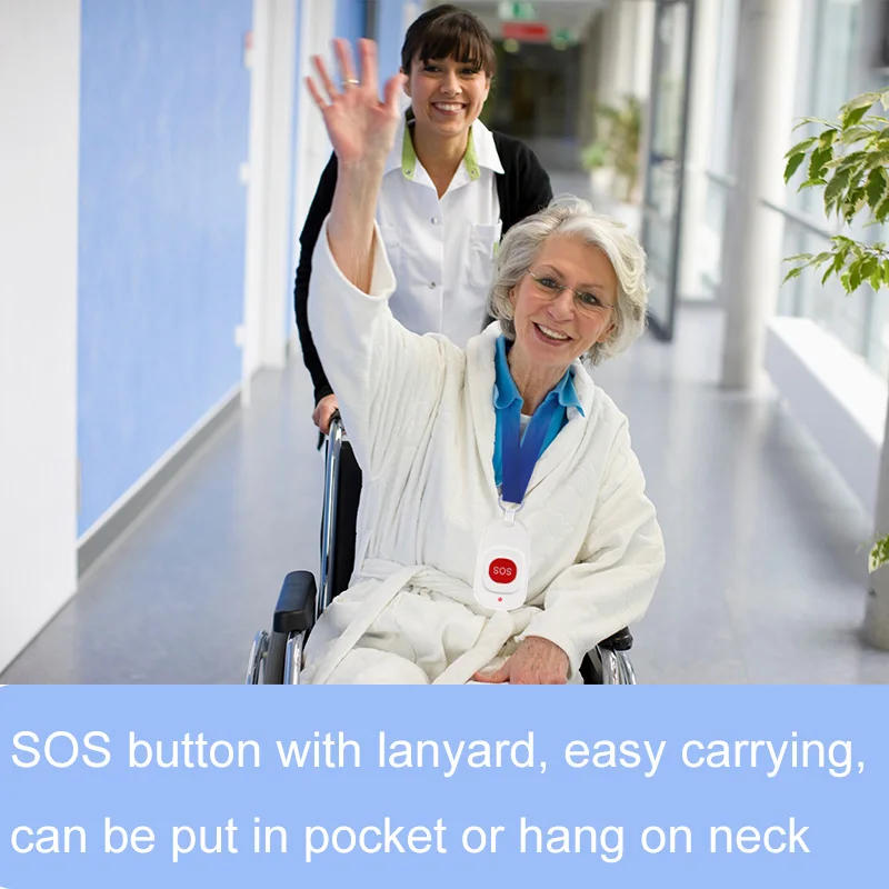 Description Picture 6 of itemRetekess Caregiver Pager Wireless SOS Call Button Nurse Call Alert Patient Help System for Home Elderly