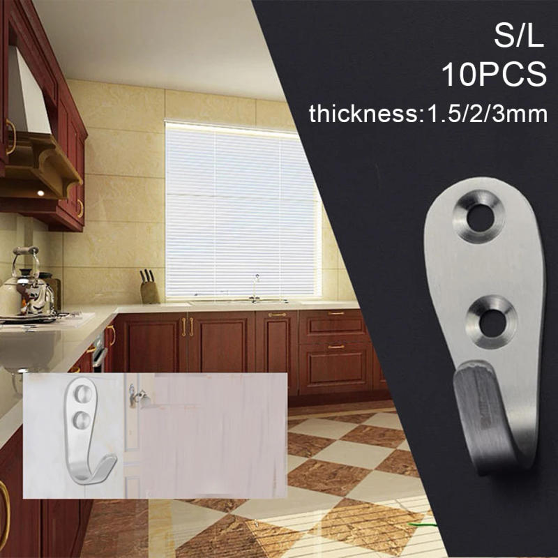 Description Picture 3 of item10PCS Wall Mounted Towel Hook For Bathroom Coat Hook Rustproof Hook Hanger For Kitchen Hardware Hook For Keys In The Hallway