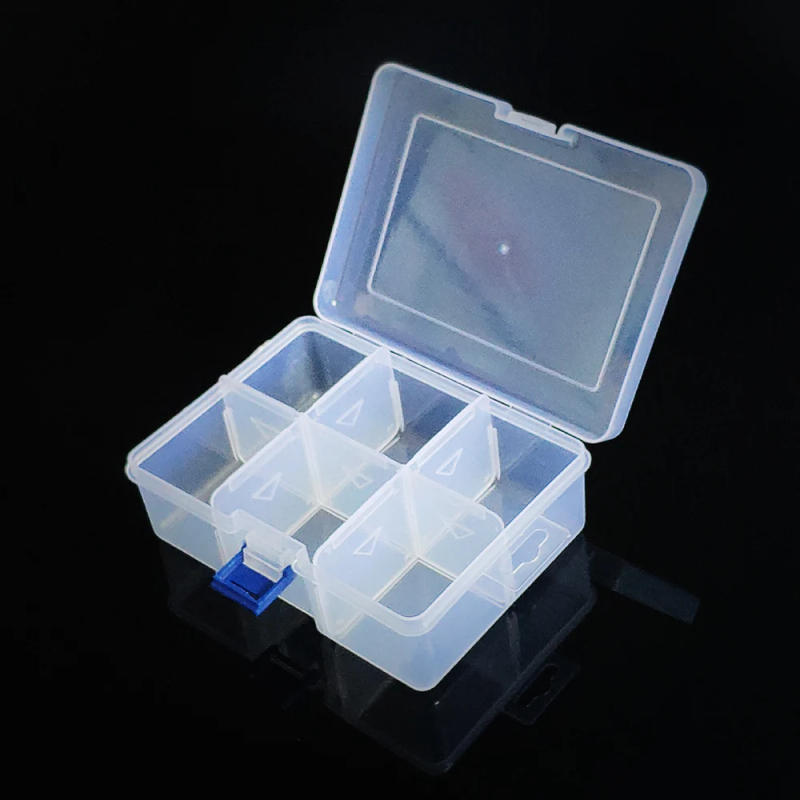 Description Picture 4 of itemMulti Grids Plastic Detachable Storage Boxes Bins for Tools&Jewelry&Fishing Gear Screw Desk Organizer big 6 grids plastic box