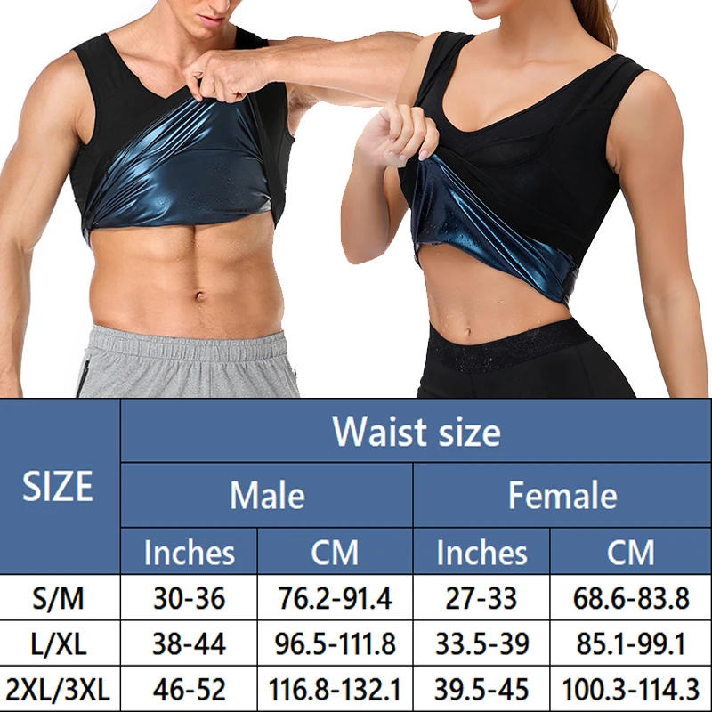 Description Picture 3 of itemMen Sweat Sauna Body Shaper Vest Waist Trainer Slimming Tank Top Shapewear Corset Gym Underwear Women Fat Burn Workout Trimmer