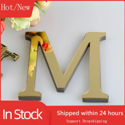 15CM 3D Mirror Letters Wall Stickers For Logo Name Alphabet Wedding Love Letters English Wall Home Decor Black/Gold/Silver F23