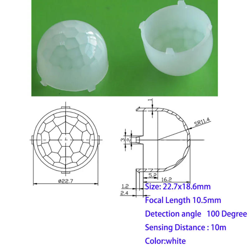 Description Picture 5 of itemPIR Human Body Infrared Induction Fresnel Lens Optical HD PE NF-IR Lenses 1PCS