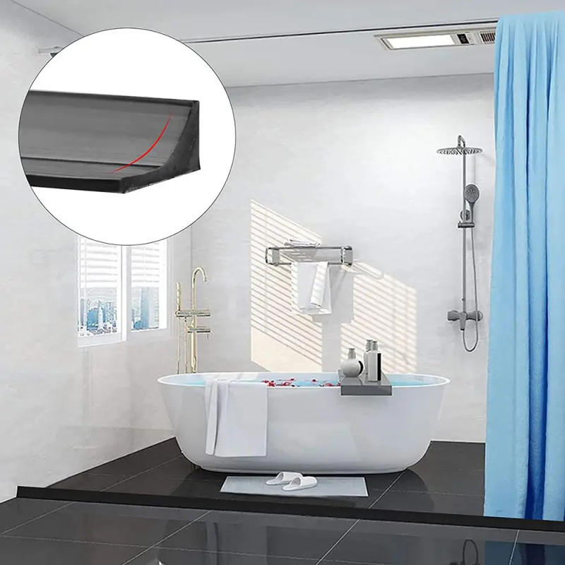 Description Picture 5 of itemDry and Wet Separation Shower Dam Flood Barrier Self-Adhesive Water Stopper Water Retaining Strip Door Bottom Sealing Strip
