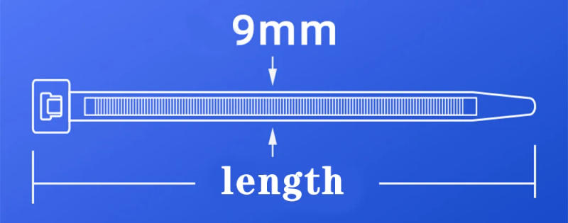 Description Picture 2 of item30PCS self-locking nylon cable tie 10*350 black plastic cable tie 10*500 zipper type cable tie coarse and thick cable tie 10*700