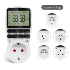 Electronic Digital Timer Switch EU FR BR Plug Kitchen Timers 230V 7 Day12/24 Hour Programmable Control Timing Socket Outlet