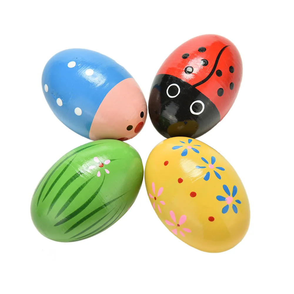 Description Picture 6 of itemNew Well Designed Egg Wooden Baby Toy Music Shaker Instrument Music Teaching AIDS Percussion Colorful Maracas