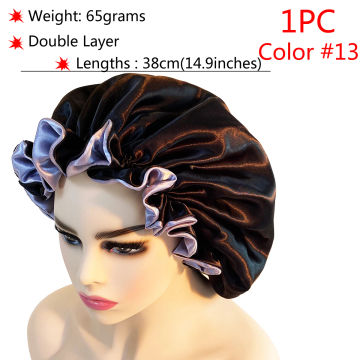 Women Satin Bonnet Fashion Single/Double Layer Silky Small/Big Bonnet For Lady Sleep Cap Head Wrap Hair Styling Accessories