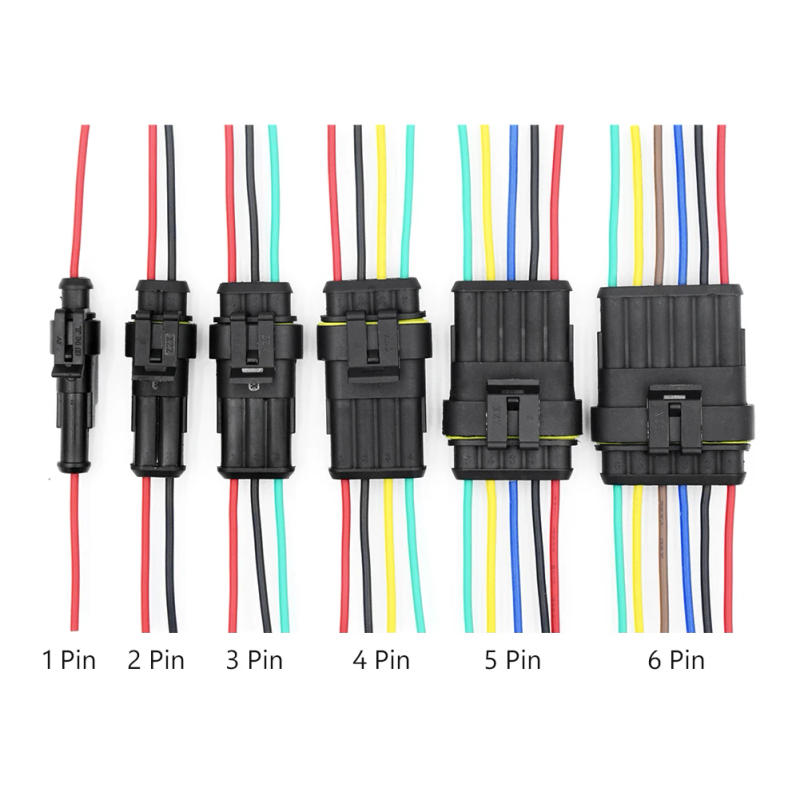 Description Picture 6 of item1set AMP 1/2/3/4/5/6 Pin Way Wire harness for Car Motorcycle Waterproof Electrical Auto Connector Male Female Car Plug Connector