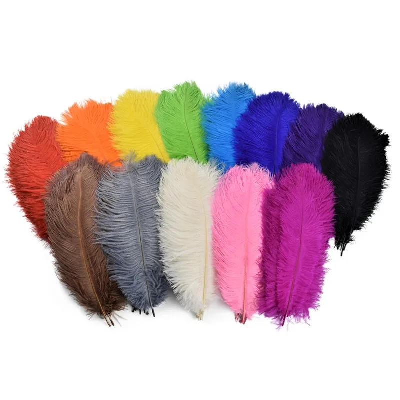Description Picture 2 of item10Pcs/Lot 30-35cm Ostrich Feathers for Crafts White Feathers for Vases Wedding Party Decoration Handicraft Accessories DIY Plume