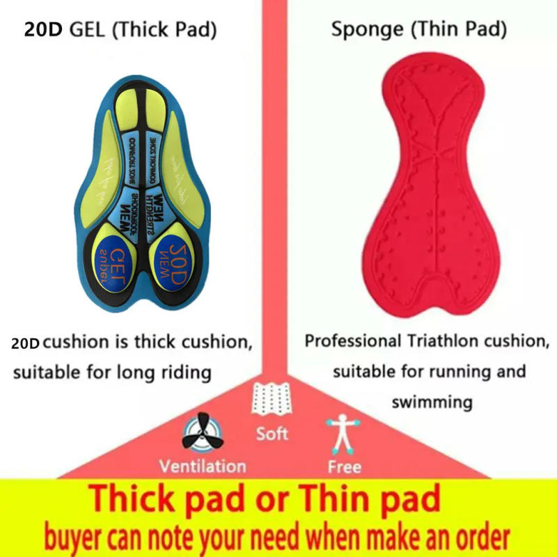 Description Picture 3 of itemTriathlon Skinsuit Men's Pro Team Race Cycling Thin Pad Suit Fast Dry Swimming Tights Running Speedsuit