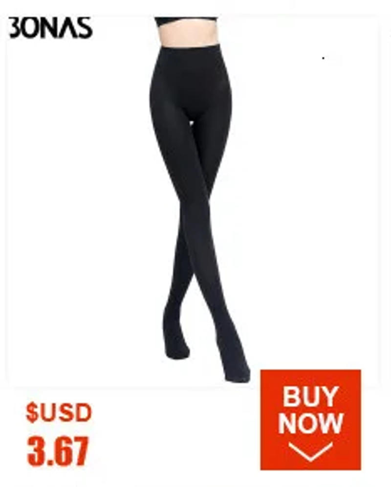 Description Picture 4 of itemBONAS Fashion Woman Tights Sexy Pantyhose Translucent Slim Tights Elastic Velvet Pantyhose Female High Waist Stockings