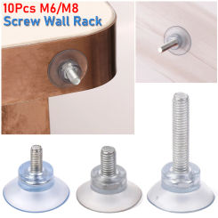 5/10Pcs/Set M6/M8 Screw Rubber Suction Cup Transparent Suckers Turn Nut Glass Table Tops Storage Tool Hooks