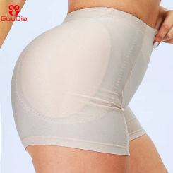 GUUDIA Removable Pads Women's Hip Butt Lifter Boy Shorts Sponge Padded Body Shaper Butt Hip Enhancer Control Panties Push Up