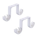 2pcs/set Double Curtain Rod Brackets Window Hardware Hook Holder Hanger Roof Mounted Home Decor Q84D