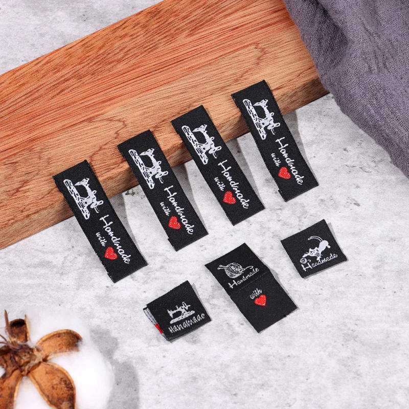 Description Picture 6 of item50Pcs Clothes Labels Handmade With Love Cartoon Cat Clothing Tags Knitting Wool Ball Heart Shape Garment  Accessories