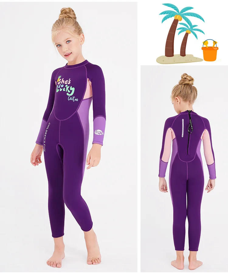 Description Picture 4 of itemWetsuit Kids 2.5mm Neoprene Suit Diving Suit Children Full Suits Girl Boy Thermal One Piece Swimsuit Kids Scuba Wet Suit
