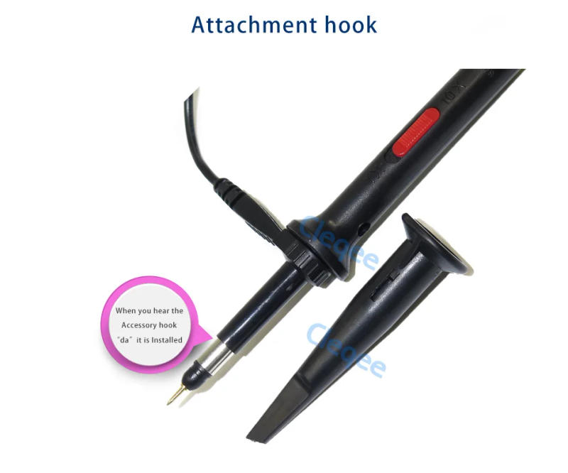 Description Picture 4 of itemCleqee P7300 300MHz Oscilloscope Probe BNC Protective Cap Safety BNC Plug Scope Probe X1/X10 DC-300MHz