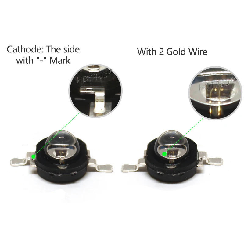 Description Picture 6 of item10pcs High Power LED Chip 60 degree IR 850Nm 3W LED Beads Emitter Light Infrared Radiation Bulb Laser Flashlight Night Vision