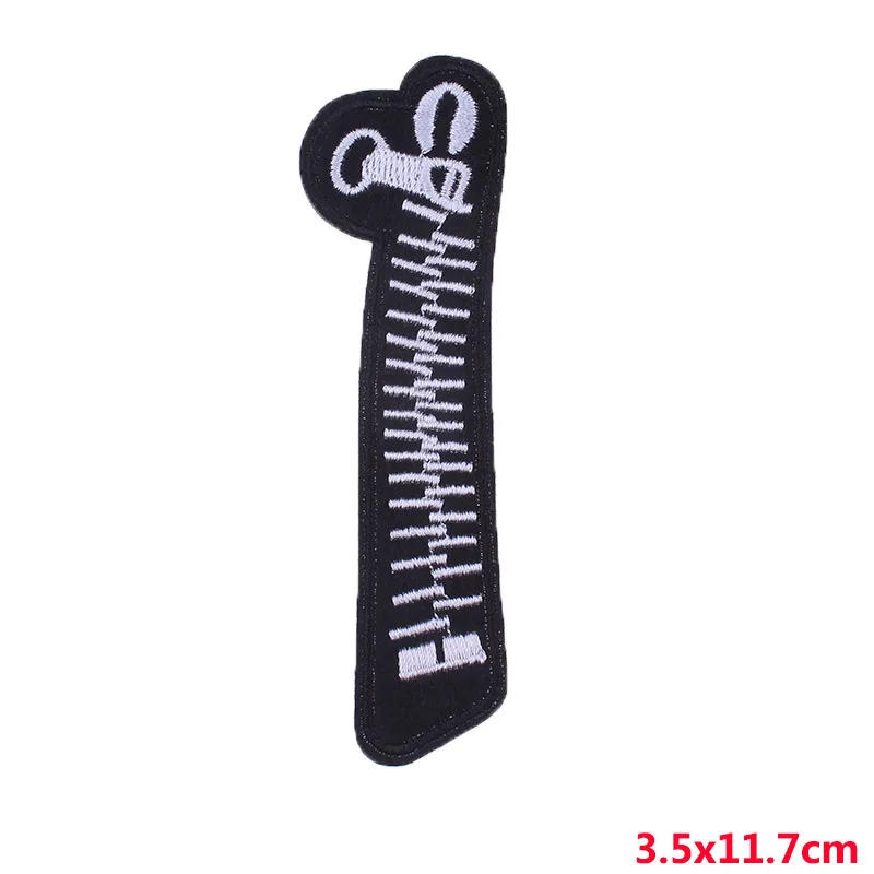 Description Picture 5 of itemZipper Embroidery Patches Iron on Cloth Patterns for Textile DIY Thermo Adhesive Stickers Horizontal Vertical Zips Fabric Decals