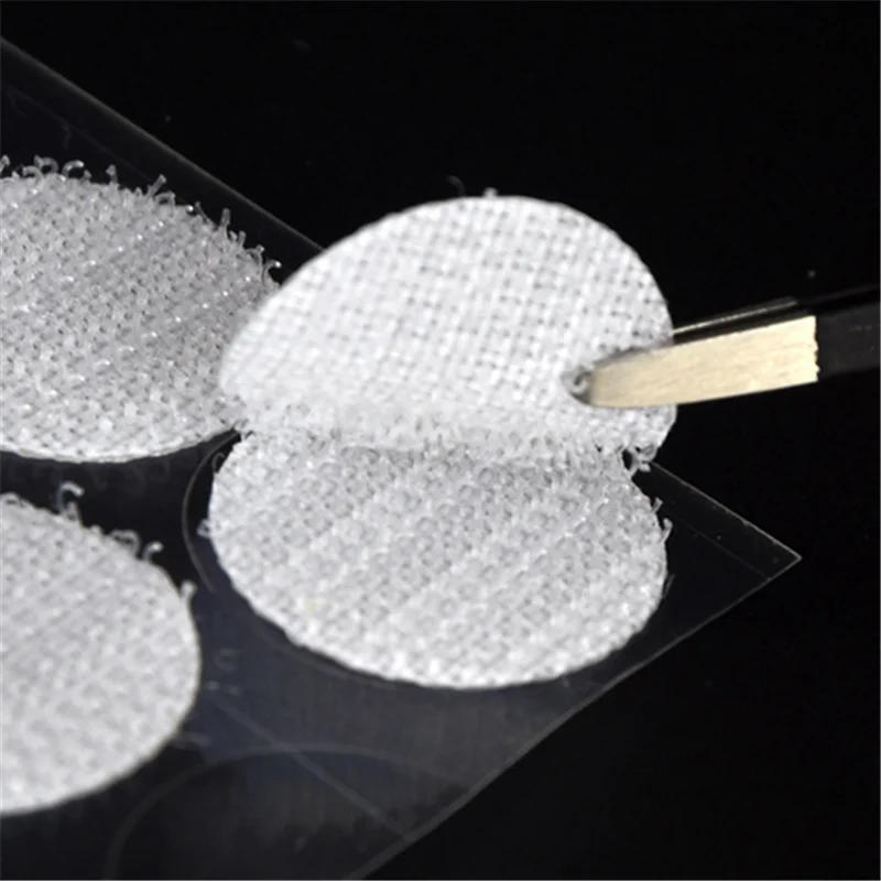 Description Picture 3 of item54pairs 10mm Self Adhesive Fastener Tape Dots Strong Glue Magic Sticker Disc White Black Round Coins Hook Loop