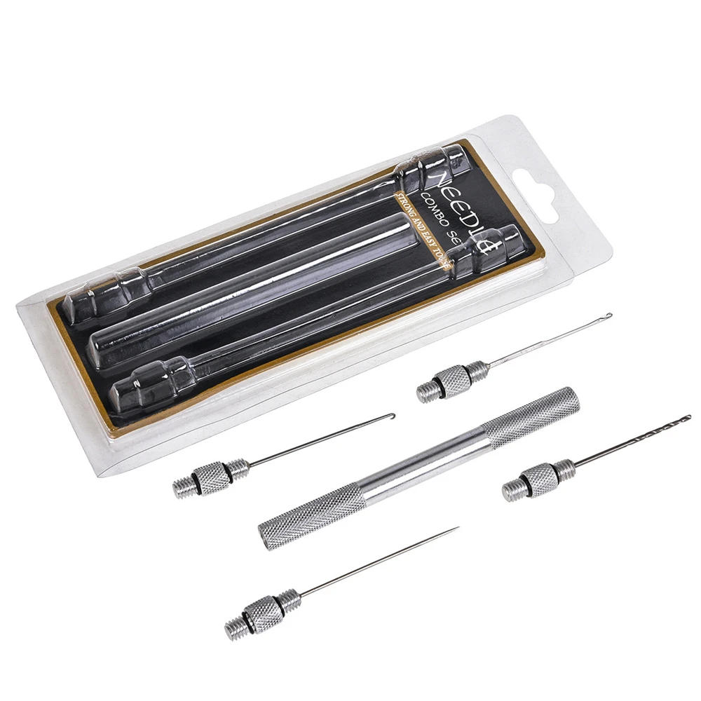 Description Picture 2 of item5pcs Carp Fishing Baiting Pellet Hair Rigs Needles Drills Fishing Equipment Drill Pesca Loading  Accessories Kit Fish Tools Set