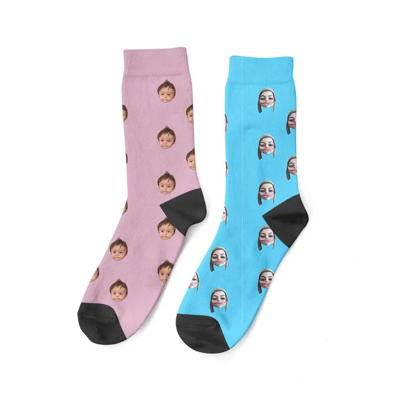 Description Picture 5 of itemCustom Print Your Photo Pet Face Socks Personalized Long Socks Colorful Socks for Men Women Funny Novelty Socks Gifts