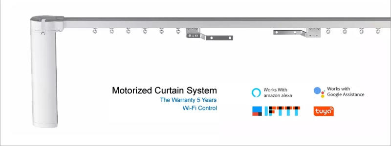 Description Picture 3 of itemLifeLibero Electric Curtain Motor Accessory Track Belt Runners Carries Hook Gear Box Plug Work with Alexa Google Smart Life Tuya